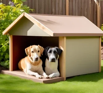 caseta para dos perros